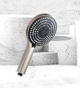 OFFO Handheld Shower Head, 6-Mode Brushed Nickel High Pressure Handheld Sprayer High Flow Large P...