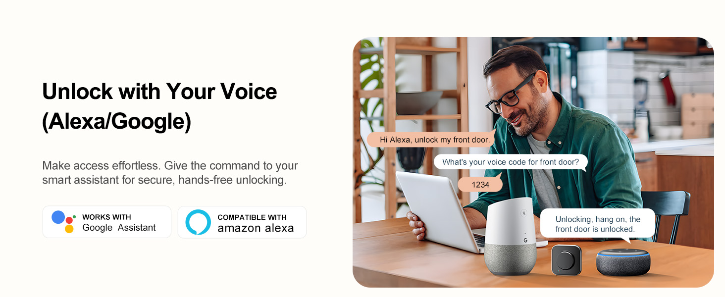 Wifi Door Lock Works with alexa