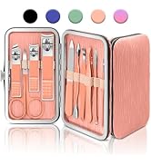 BLESWIN Nail Care Kit, 10 in 1 Manicure Set Professional, Manicure &amp; Pedicure Nail Care Tools, Tr...