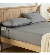 Entisn Pure Cotton Fitted Sheets with Pockets on Side, 400 Thread Count Queen Cotton Fitted Sheet...