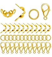 Lobster Clasps for Jewelry Making, 500 Pcs Jewelry Making Supplies Includes 100 Pcs Lobster Claw ...