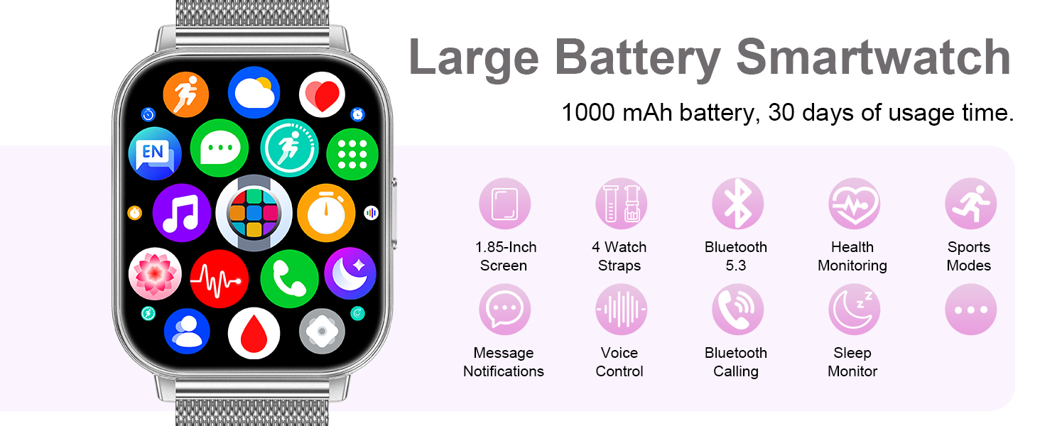 Fitness Tracker with Heart Rate Sleep Monitor 120+ Sports Modes