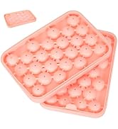 Obsoorth 2 PCS Round Ice Cube Mold with Lid for Freezer Stackable Round 25-Ball Silicone Ice Ball...