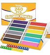 240 Packs Colored Pencils Bulk Classroom, Colored Pencils for Kids 12 Assorted Colors, Coloring P...