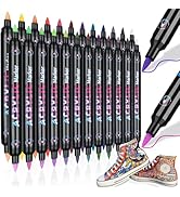 DUULEMANG 48 Colors Acrylic Paint Pens, 24 Pack Dual Tone Acrylic Paint Pens Markers for Rock Pai...