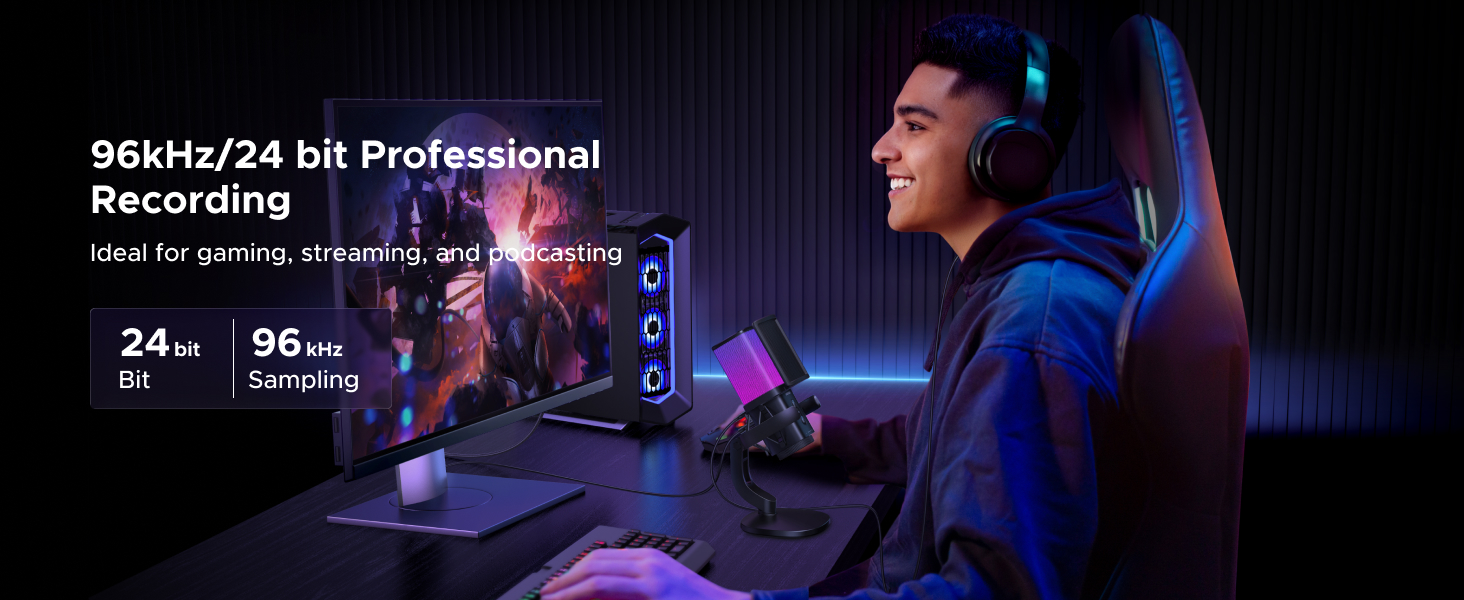 USB gaming mic 96khz/24 bit