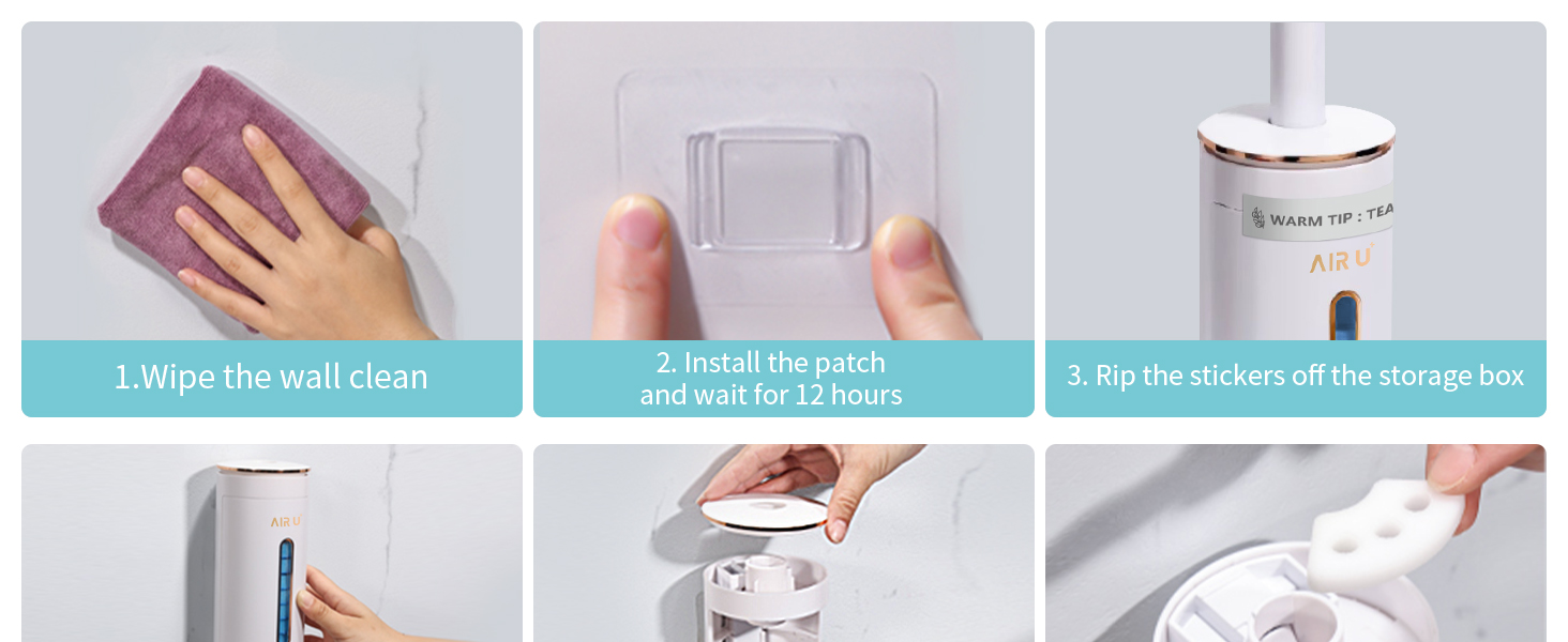 Toilet brush installation method