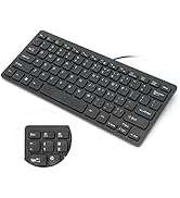 USB Wired Keyboard,78 Keys Mini Desktop Keyboard,Portable Ultra Thin Computer Keyboard,Low Noise ...