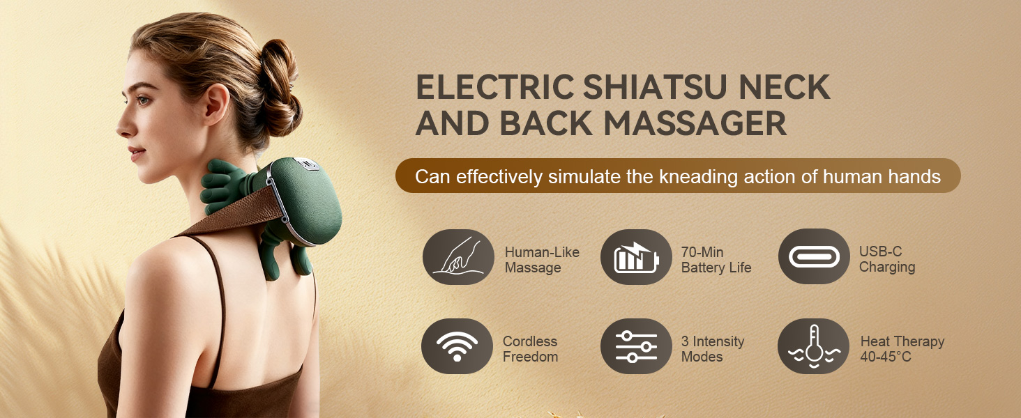 neck massager with heat neck massager for pain relief deep tissue