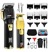 HIENA PRO Professional Hair Clippers Set for Men, Cordless Barber Kit for Haircut, Clippers and T...