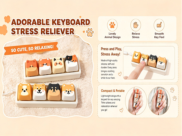 fidget clicker keyboard animal