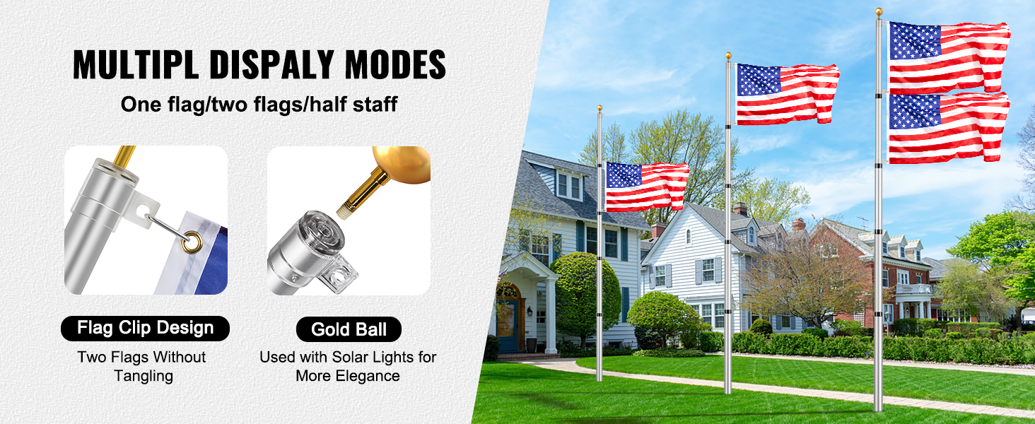 telescoping flagpole kit