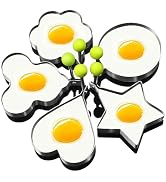 GZMAISULEE Egg Ring Molds for Cooking 5 Pack Griddle Egg Rings Stainless Steel Egg Cooking Rings ...