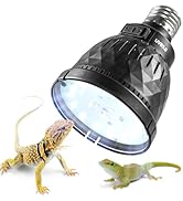 REPTI ZOO UVB Bulb for Reptile, 5.0 &amp; 10.0 UVB UVA LED Reptile Light Bulb, Full Spectrum Sun Lamp...