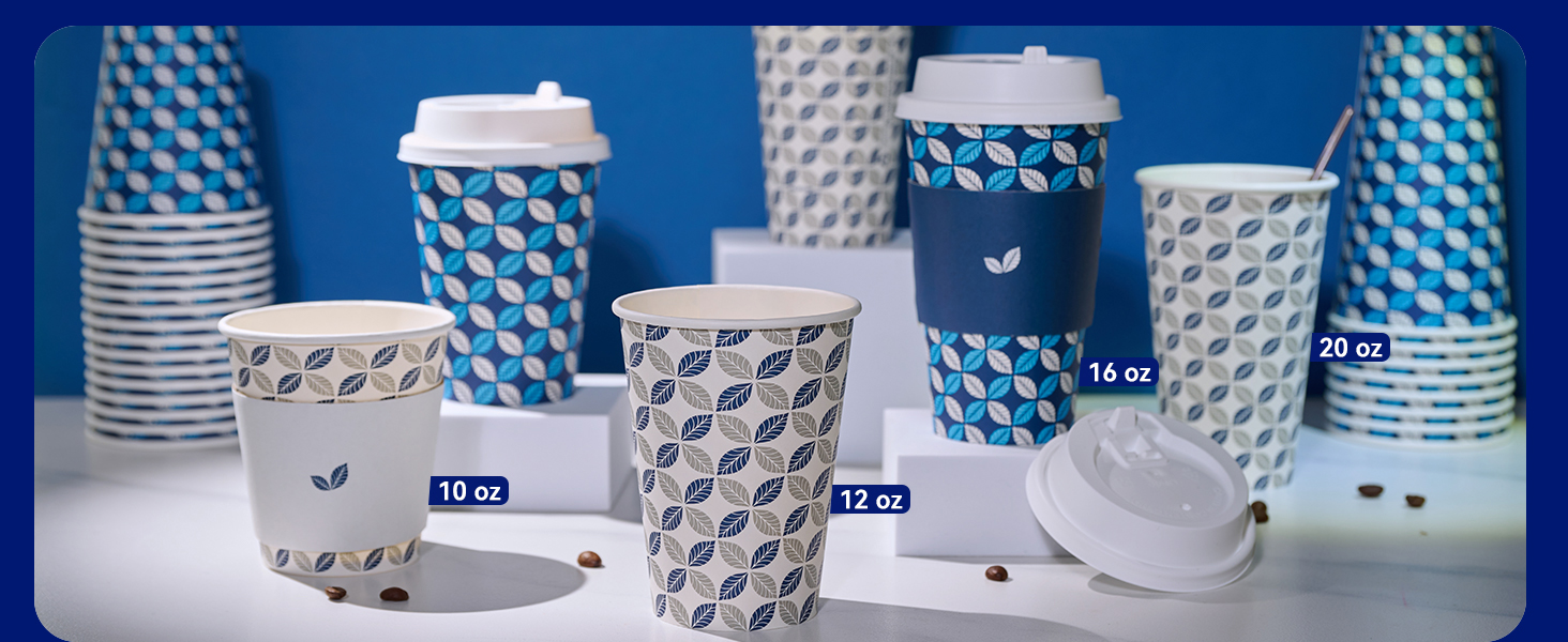 coffee cups with lids sleeves