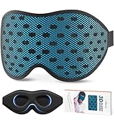 LitBear Breathable Sleep Mask, 3D Eye Mak Sleep for Side Sleepers Women Men, Light Blocking Sleep...