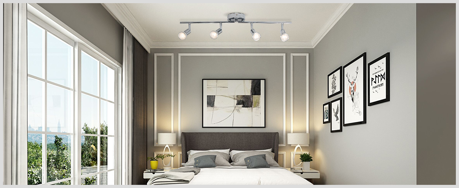 Modern 4-Light Track Lighting Kit
