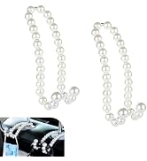 wipcowi 2 PCS Car Bag Hooks, Purse Hook for Car, Pearl Seat Backrest Storage Hook, Cute Auto Inte...