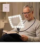 Extra Large 10X Magnifying Glass with Light Hands Free, 3600mAh Rechargeable Full Page Magnifier ...