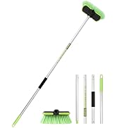 4 Sections PBT Car Wash Brush 60” 151cm with Extendable Aluminum Long Handle Soft Bristle Detail ...
