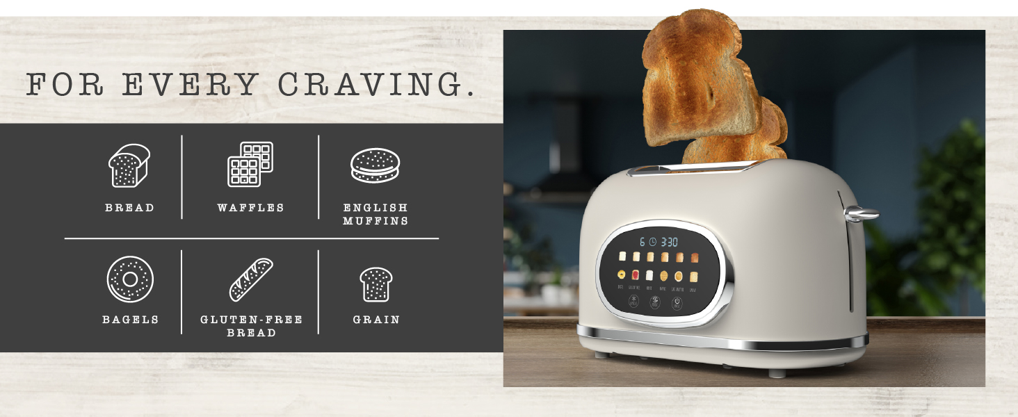 Toaster oven for every craving – toast waffles, bagels, bread, perfect golden results