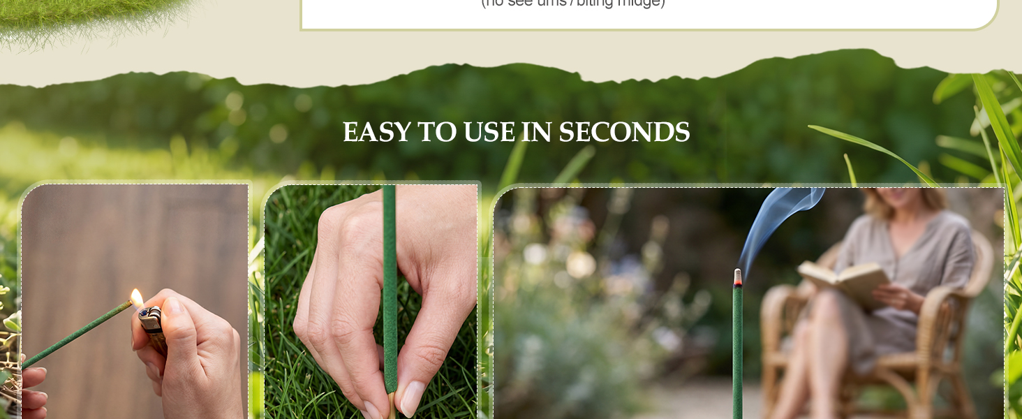 citronella incense sticks outdoor