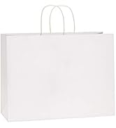 BagDream 25Pcs 16x6x12 Inches Kraft Paper Bags with Handles Bulk Gift Bags Shopping Bags for Groc...