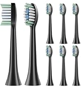 Betterchoi WL-T1009 Sonic Electric Toothbrush Replacement Brush Heads.8pcs, Black. (Cannot be Use...