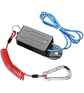 Trailer Breakaway Switch with 6 Feet Coiled Cable, Electric Brake Switch for RV Towing Trailer (6FT)