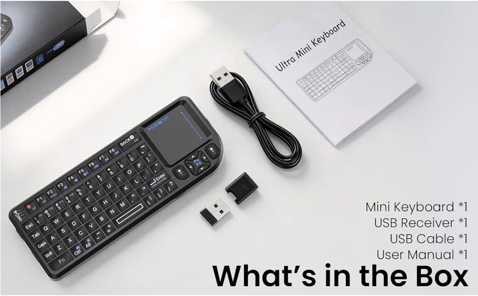 What comes with the mini keyboard?