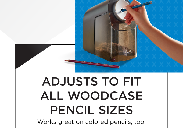 adjust fit woodcase pencil sizes pointy teacher pro classroom write test school students supplies