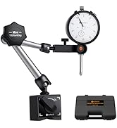Neoteck Dial Indicator and Magnetic Base Set (Silver, Mini-132lbs/60kg Tensile Force)