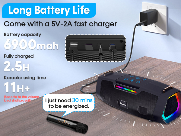 karaoke speaker with wireless microphone