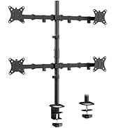 PUTORSEN Quad Monitor Stand, 4 Monitor Desk Mount for 17 to 32 Inch Screens, Heavy Duty Fully Adj...