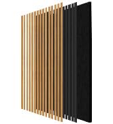 QUEENLINK Wood Slat Wall Panels, 2 Pack Acoustic Panels 46.46