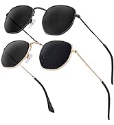 KALIYADI Hexagon Sunglasses For Women Men Polarized Square Sunglasses For Womens Sun Glasses UV P...