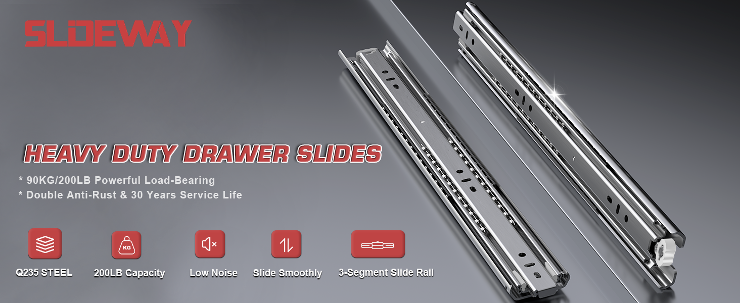 200 Lb Heavy Duty Drawer Slides