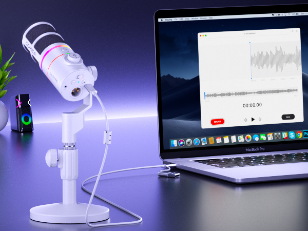 white usb c microphone
