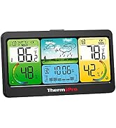 ThermoPro TP280B 1000FT Home Weather Stations Wireless Indoor Outdoor Thermometer, Indoor Outdoor...