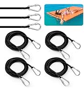 4 Pcs 118 Inch Lily Pad Bungee Cord with Floating Locking Carabiners, Heavy Duty Foam Water Pad A...