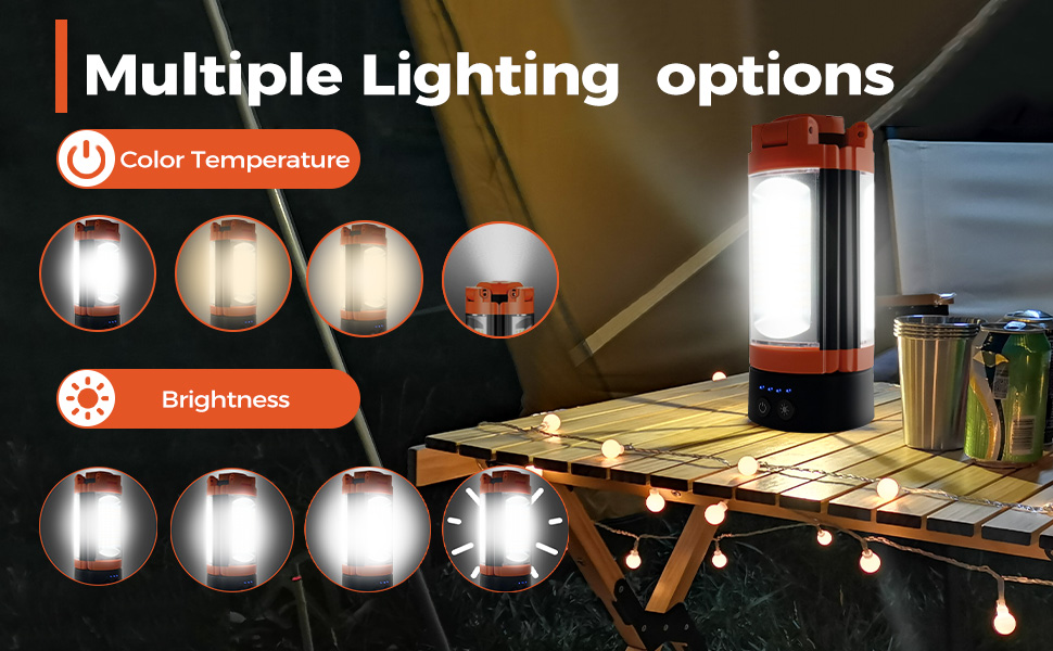 Rechargeable 10000mAh Camping Light with Adjustable Stand