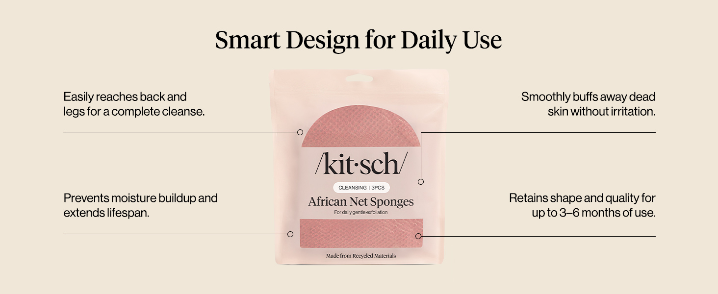 Kitsch African Net Sponge- Berry Pink
