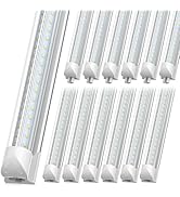 SHOPLED 8FT Shop Light 100W 15000LM 6500K | 12-Pack Linkable V-Shape Led Shop Light | Plug &amp; Play...