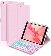 GOOJODOQ 7 Colors Backlit Keyboard Case for iPad 9th/8th/7th Gen 10.2 Inch - iPad Keyboard Case w...