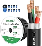FIRMERST 14/4 Outdoor Speaker Wire 100 FT, Shielded Direct Burial Cable, (OFC) Oxygen-Free Copper...