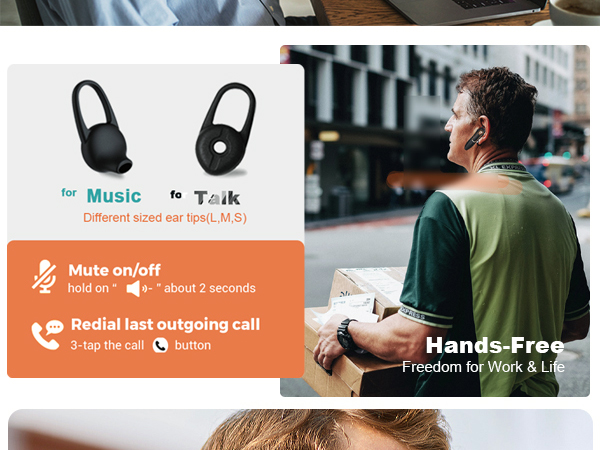 hands free earpiece wireless