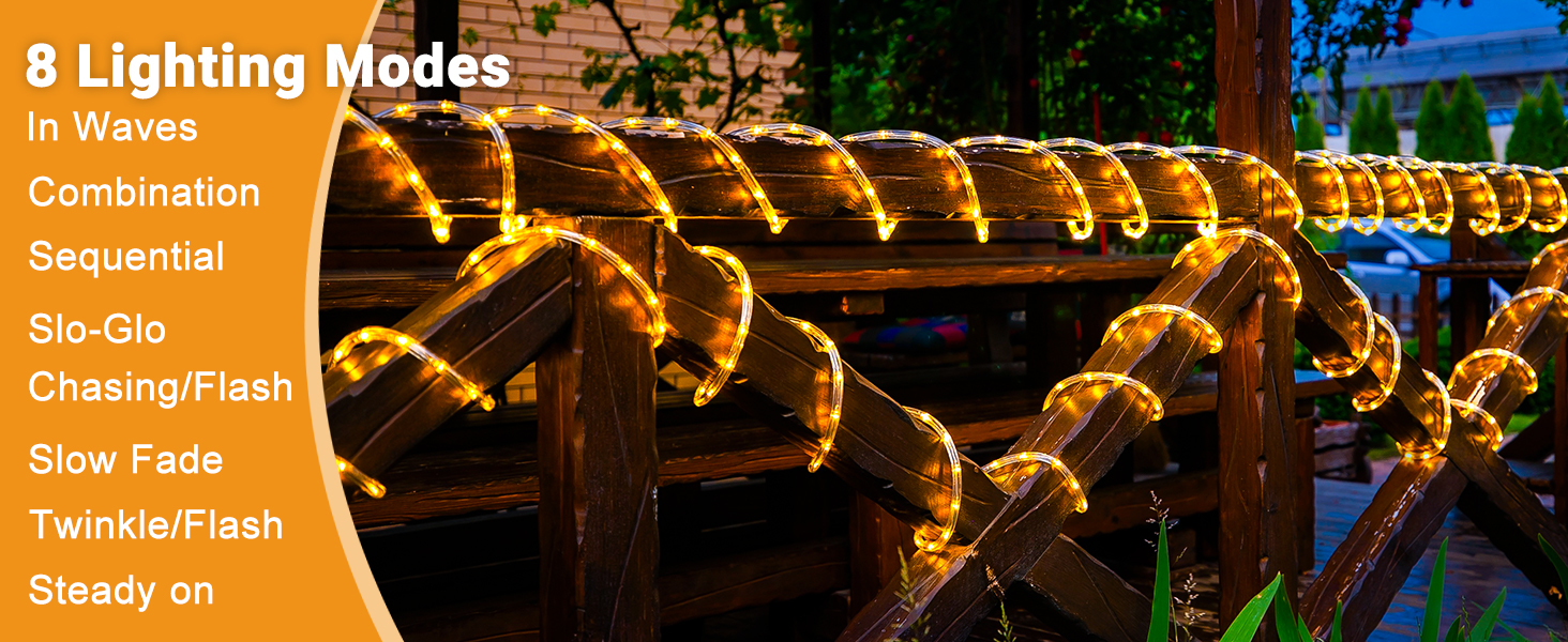 8 lighting modes