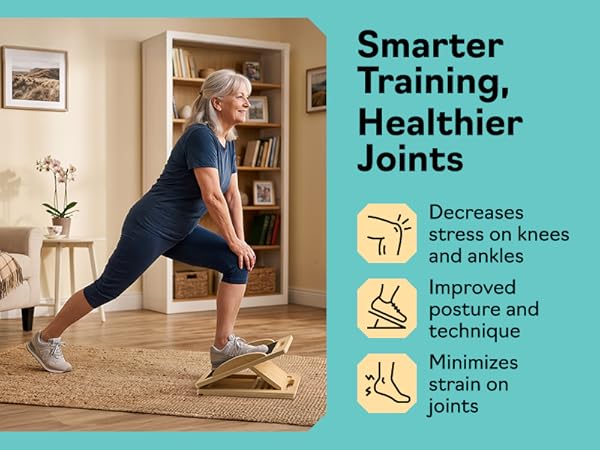 Slant board used as physical therapy equipment for joint pain relief