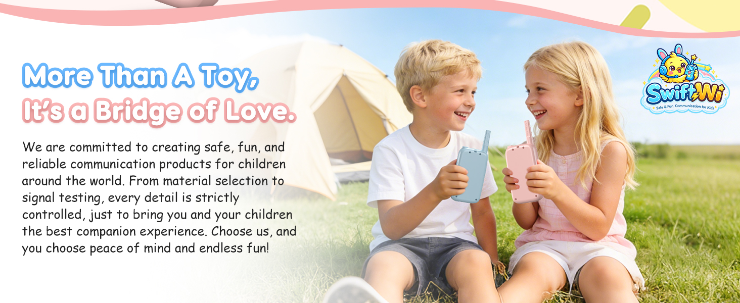 High-performance and durable kids video walkie talkies. SwiftWi focuses on children’s outdoor toys