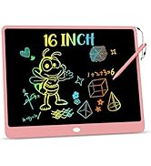 KOKODI LCD Writing Tablet, 16 Inch Colorful Toddler Doodle Board Drawing Tablet, Erasable Reusabl...